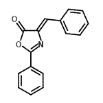 CAS 登录号：17606-70-1， (4Z)-4-亚苄基-2-苯基-1,3-恶唑-5(4H)-酮