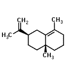 CAS 登录号：17627-30-4， (2R,4aR)-2-异丙烯基-4A,8-二甲基-1,2,3,4,4A,5,6,7-八氢萘