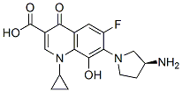 CAS 登录号:178174-16-8, 7-(3-氨基吡咯烷-1-基)-1-环丙基-6-氟-8-羟基-4-氧代喹啉-3-羧酸