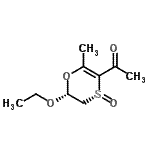 CAS 登录号：182313-33-3， 1-[(4R,6R)-6-乙氧基-2-甲基-4-氧代-5,6-二氢-1,4-氧硫杂环己二烯-3-基]乙酮