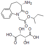 CAS 登录号:182561-27-9, (3S)-3-氨基-2,3,4,5-四氢-2-氧代-1H-1-苯并氮杂卓-1-乙酸 1,2-二甲基乙基酯,(2R,3R)-2,3-二羟基丁烷二酸盐(1:1)