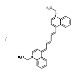 CAS # 18300-31-7, 1-Ethyl-4-[(1E,3E,5E)-5-(1-Ethyl-4(1H)-Quinolinylidene)-1,3-Pentadien-1-Yl]Quinolinium Iodide