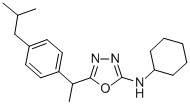 CAS#: 184706-23-8, N-Cyclohexyl-5-[1-[4-(2-Methylpropyl)Phenyl]Ethyl]-1,3,4-Oxadiazol-2-Amine