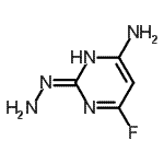 CAS 登录号：188987-87-3， 6-氟-2-肼基-4-嘧啶胺