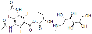 CAS#: 19080-45-6, 2-Hydroxybutanoyl 3,5-Diacetamido-2,4,6-Triiodo-Benzoate compd. with (2R,3R,4R,5S )-6-Methylaminohexane-1,2,3,4,5-Pentol