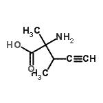 CAS 登录号：191615-51-7， 2-氨基-2,3-二甲基-4-戊炔酸