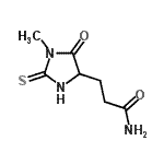 CAS#: 1968-37-2, 3-(1-Methyl-5-Oxo-2-Thioxo-4-Imidazolidinyl)Propanamide