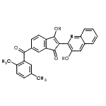 CAS#: 198625-33-1, 6-(2,5-Dimethylbenzoyl)-3-Hydroxy-2-(3-Hydroxy-2-Quinolyl)Inden-1-One