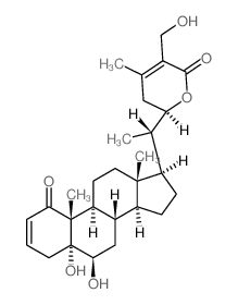 CAS 登录号:19891-82-8, (22R)-5,6beta,22,27-四羟基-1-氧代-5alpha-麦角甾-2,24-二烯-26-酸 gamma-内酯