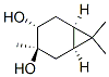 CAS 登录号：19898-58-9， (1alpha,3beta,4alpha,6alpha)-3,7,7-三甲基双环[4.1.0]庚烷-3,4-二醇