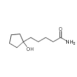 CAS 登录号：20098-10-6， 5-(1-羟基环戊基)戊酰胺