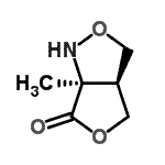 CAS 登录号：201659-84-9， (3aR,6aS)-6A-甲基四氢-3H,6H-呋喃并[3,4-c][1,2]恶唑-6-酮