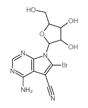CAS#: 20201-55-2, (S)-4-Amino-6-Bromo-7-((3R,4S,5R)-3,4-Dihydroxy-5-Hydroxymethyl-Tetrahydro-Furan-2-Yl)-7,7alpha-Dihydro-4aH-Pyrrolo[2,3-d]Pyrimidine-5-Carbonitrile
