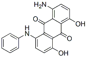CAS 登录号:20241-77-4, 1-氨基-4,5-二羟基-8-(苯基氨基)蒽醌