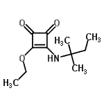 CAS 登录号：202521-88-8， 3-乙氧基-4-[(2-甲基-2-丁烷基)氨基]-3-环丁烯-1,2-二酮
