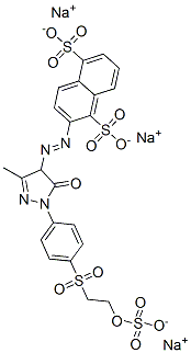 CAS#: 20298-05-9, Trisodium 2-[[4,5-Dihydro-3-Methyl-5-Oxo-1-[4-[[2-(Sulphonatooxy)Ethyl]Sulphonyl]Phenyl]-1H-Pyrazol-4-Yl]Azo]Naphthalene-1,5-Disulphonate