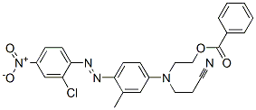 CAS 登录号：20339-55-3， 2-[4-[(2-氯-4-硝基苯基)偶氮]-N-(2-氰基乙基)-3-甲基苯胺基]乙基苯甲酸酯
