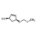 CAS 登录号：204587-57-5， (1R,4S)-4-[(甲硫基)甲氧基]-2-环戊烯-1-醇