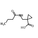CAS 登录号：205173-57-5， 1-[(丁酰基氨基)甲基]环丙烷羧酸