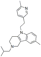 CAS 登录号：20674-98-0， 2,3,4,5-四氢-2-异丁基-8-甲基-5-[2-(6-甲基-3-吡啶基)乙基]-1H-吡啶并[4,3-b]吲哚