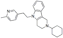 CAS 登录号：20675-03-0， 2,3,4,5-四氢-2-环己基-5-[2-(6-甲基-3-吡啶基)乙基]-1H-吡啶并[4,3-b]吲哚