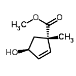 CAS 登录号：206755-02-4， 甲基(1S,4S)-4-羟基-1-甲基-2-环戊烯-1-羧酸酯