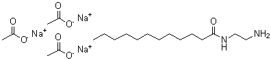 CAS 登录号:206886-68-2, 乙酸钠 N-(2-氨基乙基)十二碳酰胺(3:3:1)
