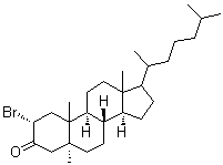 CAS 登录号:2102-31-0, (2alpha,5alpha,8Xi,9Xi,10Xi,13Xi,14Xi,17Xi,20Xi)-2-溴-5-甲基胆甾烷-3-酮