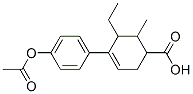 CAS 登录号：21161-63-7， 4-[4-(乙酰氧基)苯基]-5-乙基-6-甲基-3-环己烯-1-羧酸