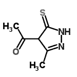 CAS 登录号：211988-12-4， 1-(3-甲基-5-硫代-4,5-二氢-1H-吡唑-4-基)乙酮