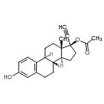 CAS 登录号：21221-29-4， (17beta)-17-乙炔基-3-羟基雌甾-1,3,5(10)-三烯-17-基乙酸酯