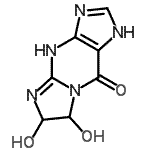 CAS 登录号：21323-76-2， 6,7-二羟基-1,4,6,7-四氢-9H-咪唑并[1,2-a]嘌呤-9-酮