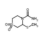 CAS 登录号：21429-09-4， 3-(甲硫基)-4-硫代吗啉甲酰胺1,1-二氧化物