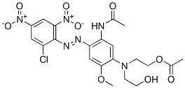CAS 登录号：21429-42-5， 2-[[5-乙酰氨基-4-[(2-氯-4,6-二硝基苯基)偶氮]-2-甲氧基苯基](2-羟基乙基)氨基]乙基乙酸酯