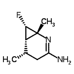CAS 登录号：214478-98-5， (1R,6S,7S)-7-氟-1,5-二甲基-2-氮杂双环[4.1.0]庚-2-烯-3-胺
