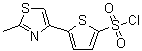 CAS 登录号：215434-25-6， 5-(2-甲基-1,3-噻唑-4-基)-2-噻吩磺酰氯