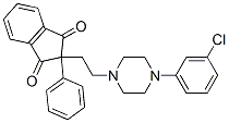 CAS 登录号：21569-32-4， 2-[2-[4-(3-氯苯基)-1-哌嗪基]乙基]-2-苯基-1,3-茚满二酮