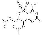CAS 登录号：215942-62-4， (2S,3R,4S,5S)-6-(乙酰氧基甲基)-2-氰基-2-氟四氢-2H-吡喃-3,4,5-三基三乙酸酯