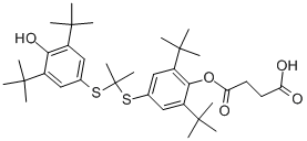 CAS 登录号：216167-82-7， 4-[4-[2-(4-羟基-3,5-二叔-丁基-苯基)巯基丙-2-基硫基]-2,6-二叔-丁基-苯氧基]-4-氧代-丁酸