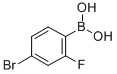 CAS 登录号：216393-64-5， 4-溴-2-氟苯硼酸