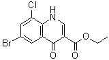 CAS 登录号:217316-19-3, 6-溴-8-氯-4-氧代-1,4-二氢-3-喹啉羧酸乙酯