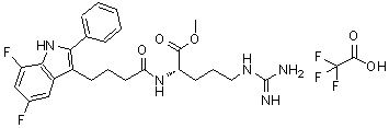 CAS 登录号：217480-26-7， N<sup>2</sup>-[4-(5,7-二氟-2-苯基-1H-吲哚-3-基)丁酰基]-L-精氨酸甲酯三氟乙酸盐(1:1)