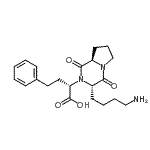 CAS 登录号：219677-82-4， (2S)-2-[(3S,8aR)-3-(4-氨基丁基)-1,4-二氧代六氢吡咯并[1,2-a]吡嗪-2(1H)-基]-4-苯基丁酸