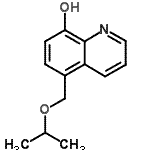 CAS 登录号：22049-21-4， 5-(异丙氧基甲基)-8-喹啉醇