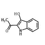 CAS 登录号：22079-15-8， 1-(3-羟基-1H-吲哚-2-基)乙酮