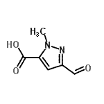 CAS 登录号：221323-58-6， 3-甲酰基-1-甲基-1H-吡唑-5-羧酸