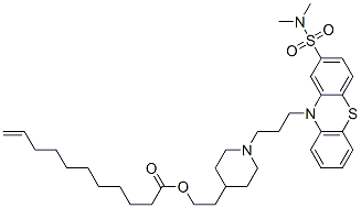 CAS#: 22178-11-6, 2-[1-[3-[2-[(Dimethylamino)Sulphonyl]-10H-Phenothiazin-10-Yl]Propyl]-4-Piperidyl]Ethyl Undec-10-Enoate