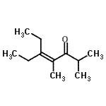 CAS 登录号：22319-29-5， 5-乙基-2,4-二甲基-4-庚烯-3-酮