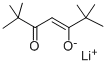 CAS#: 22441-13-0, 2,2,6,6-Tetramethyl-3,5-Heptanedione Ion(1-) Lithium Salt (1:1)