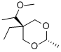 CAS#: 22644-56-0, 5beta-Ethyl-5alpha-(1-Methoxyethyl)-2beta-Methyl-1,3-Dioxane